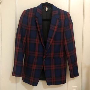 Topshop Plaid Blazer